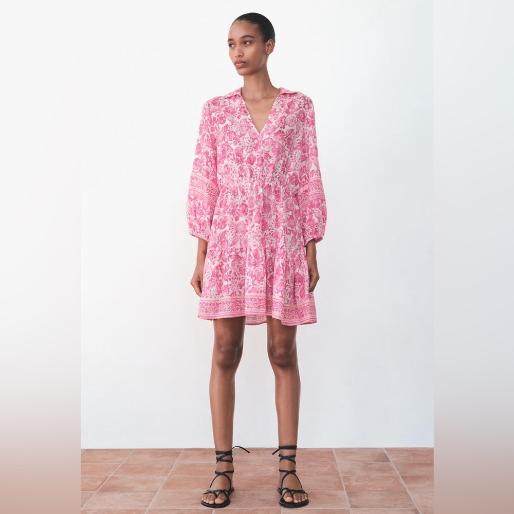 ZARA PRINTED MINI DRESS
